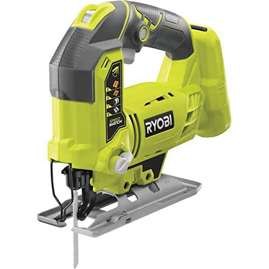 Ryobi R18JS-0 Seghetto Alternativo a Batteria 18V ONE+, Cambio Lama Senza Attrezzi, Movimento Regolabile in 4 Posizioni, Batteria Non Inclusa