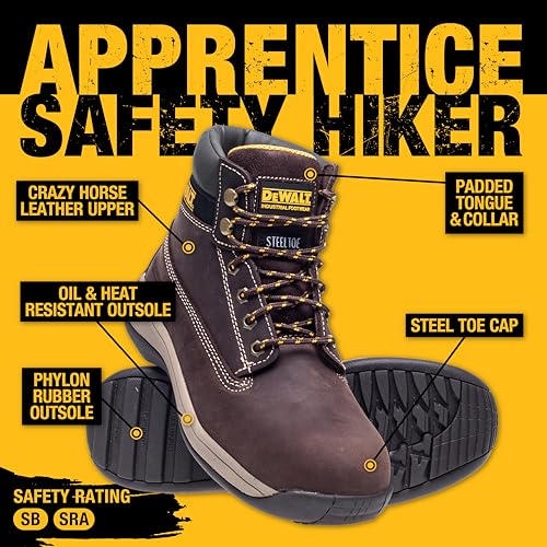 Dewalt Apprentice Honig, Scarponcini Antinfortunistici Uomo, Marrone (Braun (Braun), 45,5 (11 UK)