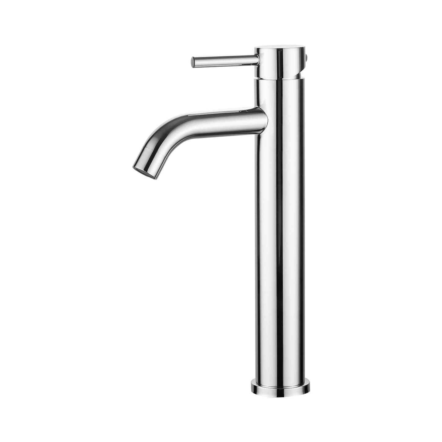 Ibergrif M11203 Rubinetto per lavabo alto, miscelatore monocomando per lavandino, acciaio inossidabile, cromo