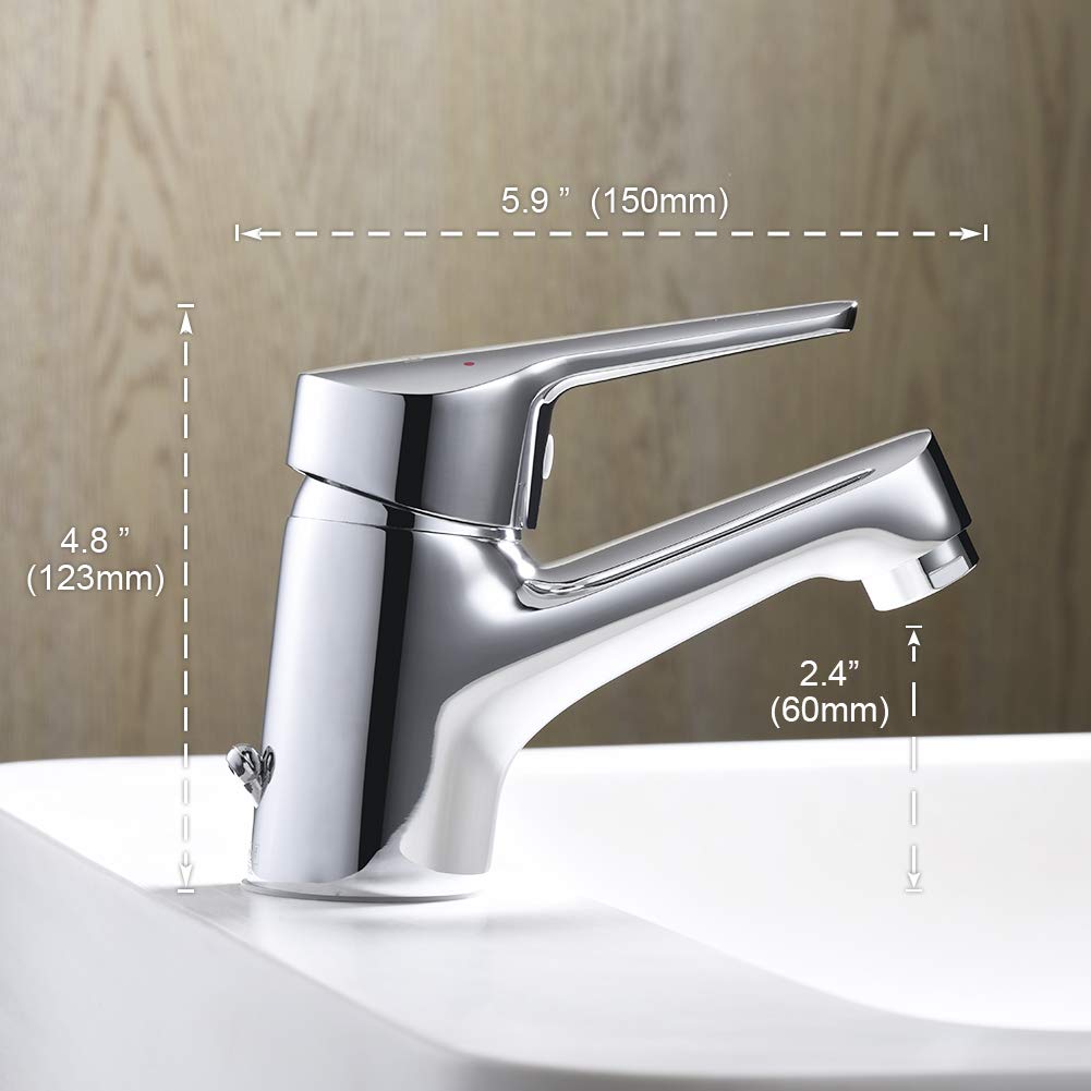 Ibergrif Miscelatore Monocomando Bagno con Flessibili Acqua Calda Fredda 3/8 Pollici da 40 cm & M15057 Star, Miscelatore Bidet Bagno Monocomando, Bidè per Lavabo, Cromo, Argento