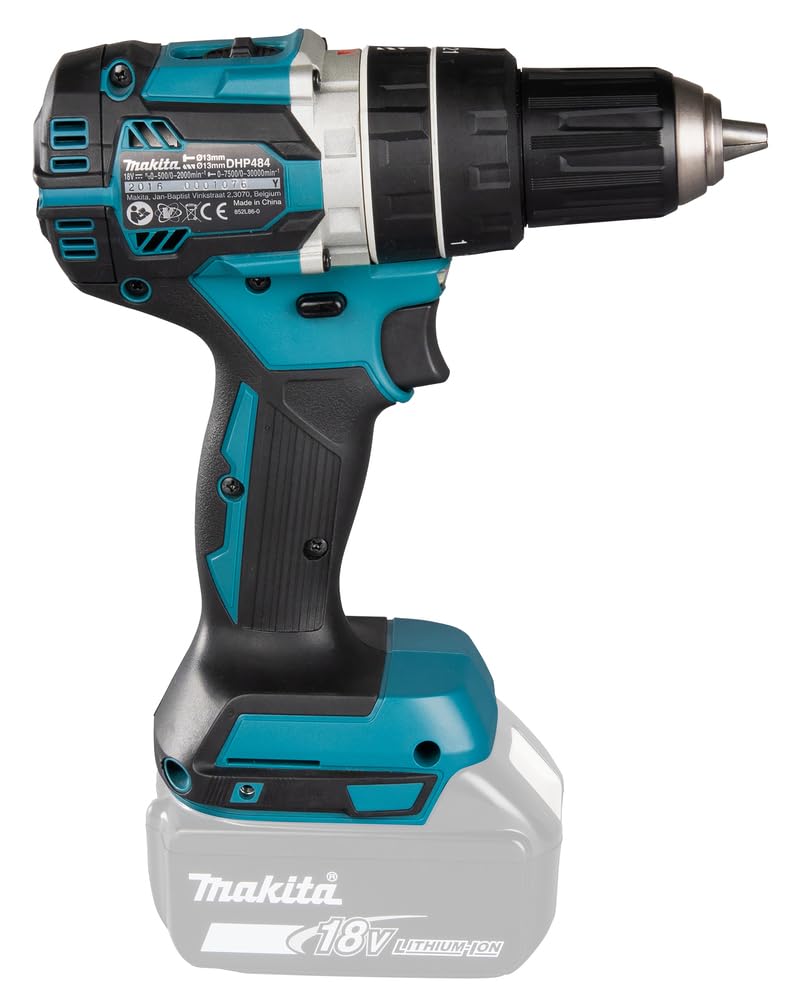 Makita DHP484Z Trapano senza fili con impugnatura a pistola, 18V, Nero/Blu