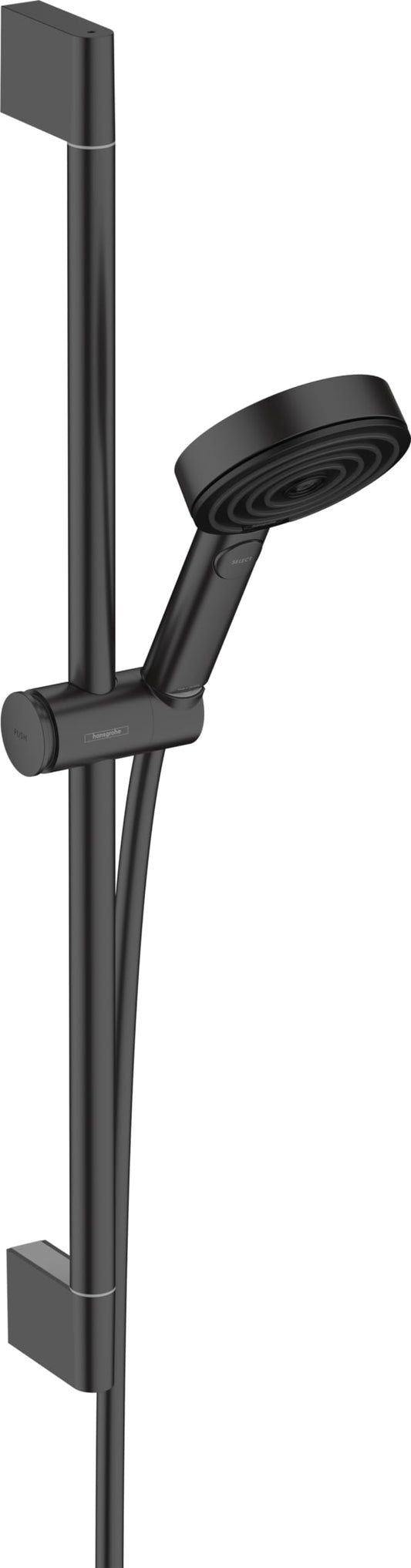 hansgrohe Pulsify Select S Set doccia 105 3 tipi di getto Relax EcoSmart con asta doccia 65 cm, nero opaco, 24161670