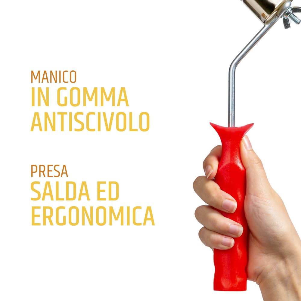 PENNELLIFICIO 2000 | Pennello per Angoli e Bordi Professionale, Ideale per Idropitture e Smalti, Completo di Manico in Plastica, Articolo Professionale - Made in Italy