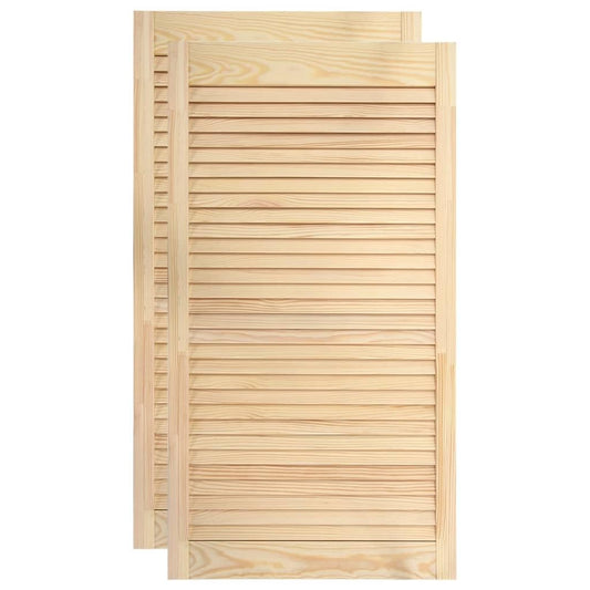 vidaXL Ante a Lamelle 2 pz in Legno Massello di Pino 99,3x39,4 cm