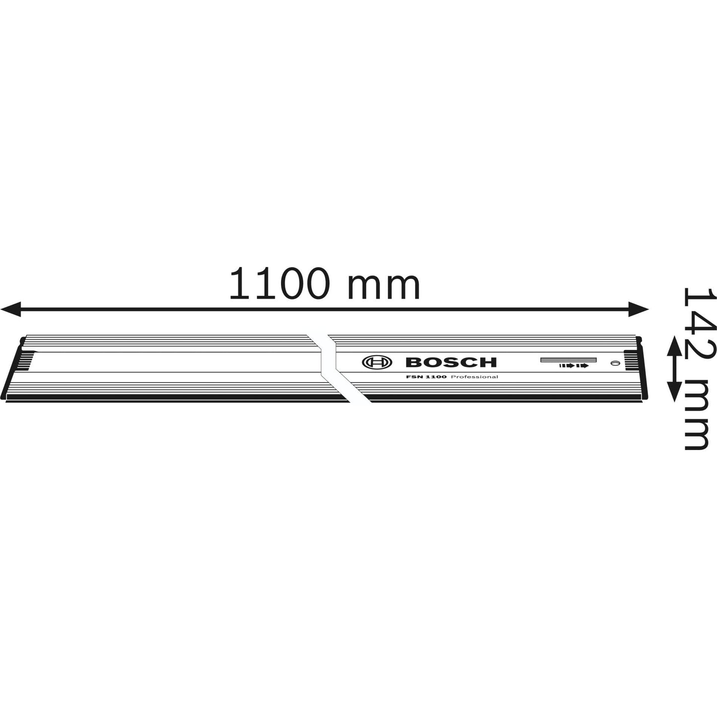 Bosch Professional Binario di Guida Fsn 1100 (1,10 M, Compat. conModelli G Delle Seghe Circolari Gks Bosch Prof., Seghe ad Immer. Gkt, Determinati Seghetti Altern. Gst + Fresatrici Gof conAdatt.)