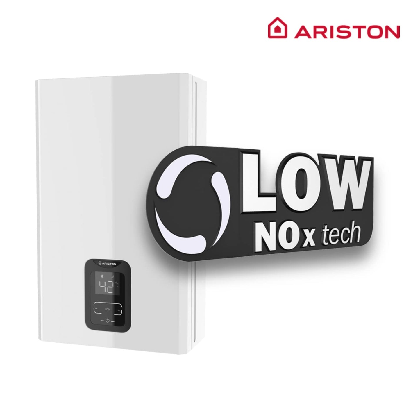 Ariston Next Evo X - Scaldabagno 11L/min Basso Consumo Riscaldatore Gas Naturale Impermeabile e Termostatico Tecnologia Low Nox, 16.5x34.5x65 cm Fabbricato per l'installazione in Spagna