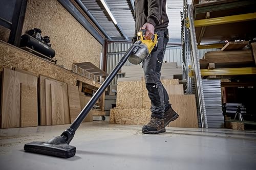 DeWalt DCV501LN-XJ - Aspiratore per solidi classe L XR 18V, Con prolunga per pavimenti e accessori, Include borsa per il trasporto, Senza caricatore/batteria