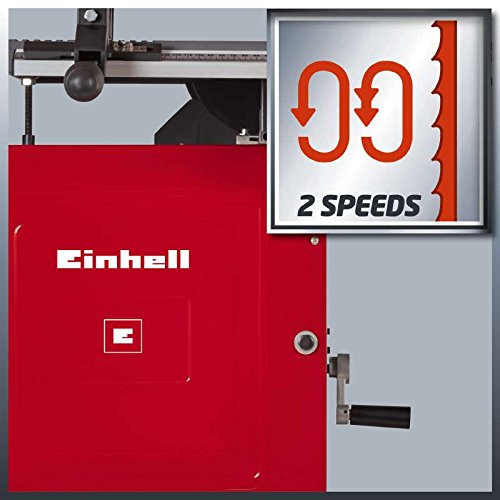 Einhell TC-SB 305 U Sega a nastro con banchetto (tensione 220-240 V, potenza 750 W velocità nastro 1400m/min,escursione 305 mm, taglio obliquo 0-45°, altezza taglio max 170 mm)