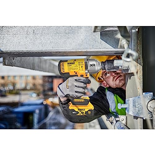 DEWALT DCF900P2T-QW - Avvitatore ad impulsi alta potenza 4 modalità 18V XR BRUSHLESS attacco 1/2” HOG RING. DOTAZIONE: 2 batterie XR Litio 5Ah, caricabatterie, gancio per cintura, valigetta TSTAK.