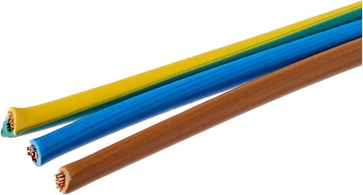 Electraline 25148 N07V-K Cavo Unipolare Unipolare, Sezione 1x2.5 mm, 5 mt, Marrone/Blu/Verde/Giallo