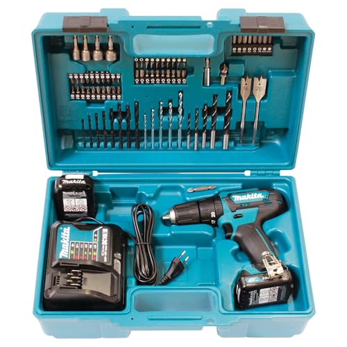 Makita HP333DSAX, trapano a percussione a batteria 12V max./2,0 Ah, 2 batterie + caricabatterie in valigetta