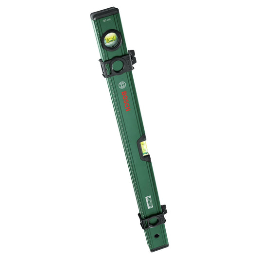 Bosch livella a bolla 60 cm (2 curs. di marcatura; bolle fluor. orizz. e vert.; scala metr.; corpo in alluminio; sup. antiurto Softgrip; scanal. a V)