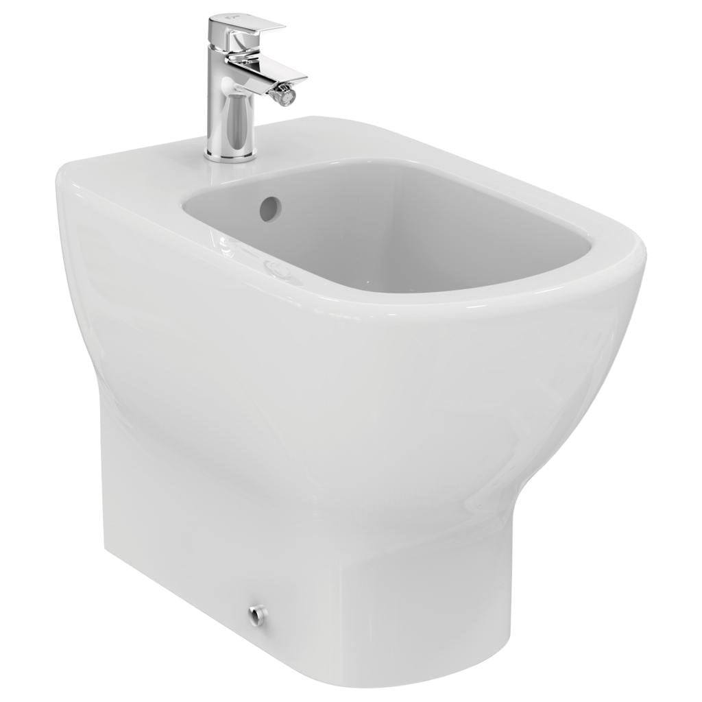 Ideal Standard T456901 TESI Bidet monoforo per installazione filo parete - Bianco - Logo rings