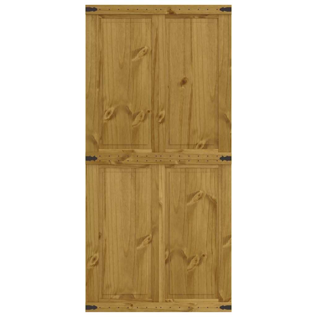 vidaXL Porta per Granaio CORONA 100x210 cm in Legno Massello di Pino