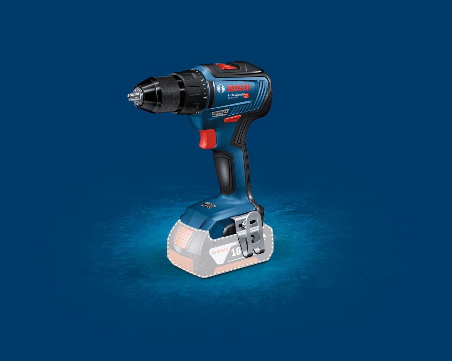 Bosch Professional 18V System Trapano-avvitatore a batteria GSR 18V-55 (coppia max. 55 Nm, 1.800 giri/min, 2 batterie 4.0 Ah, caricabatteria GAL 18V-20, set di accessori 82 pz., L-Case Pick & Click)