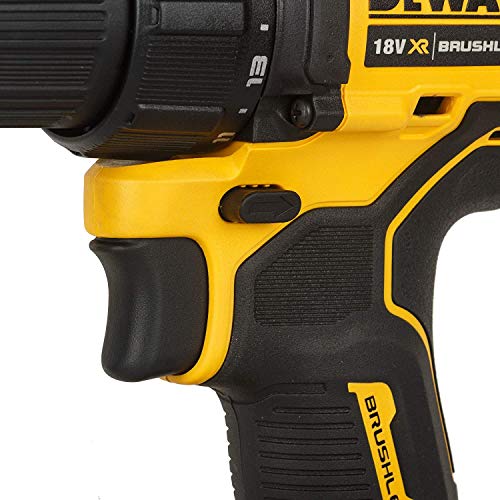 DEWALT DCD708S2T-QW - Trapano avvitatore senza spazzole XR 18V 13mm 65Nm con 2 batterie Li-Ion da 1,5Ah e valigetta TSTAK