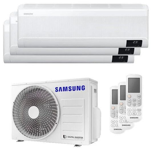 SAMSUNG WINDFREE ELITE CONDIZIONATORE AJ052TXJ3KG TRIAL SPLIT 7000+7000+12000 BTU WIFI A+++ TRE SPLIT