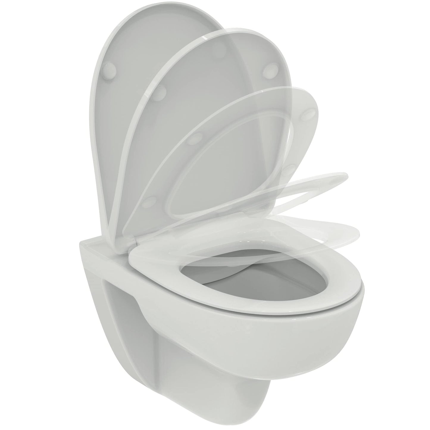 Ideal Standard Ideal Standard i.life A T541701 - Set WC senza sentimenti (RimLS+) con sedile WC Softclose (abbassamento automatico), colore: Bianco