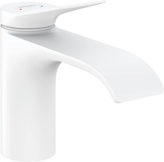 hansgrohe Vivenis Miscelatore monocomando lavabo 80 con saltarello, bianco opaco, 75010700