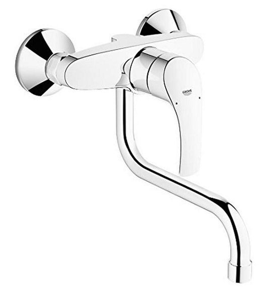 GROHE Miscelatore Monocomando a Parete per Lavello, Grigio (Cromo), 217 mm 31391002