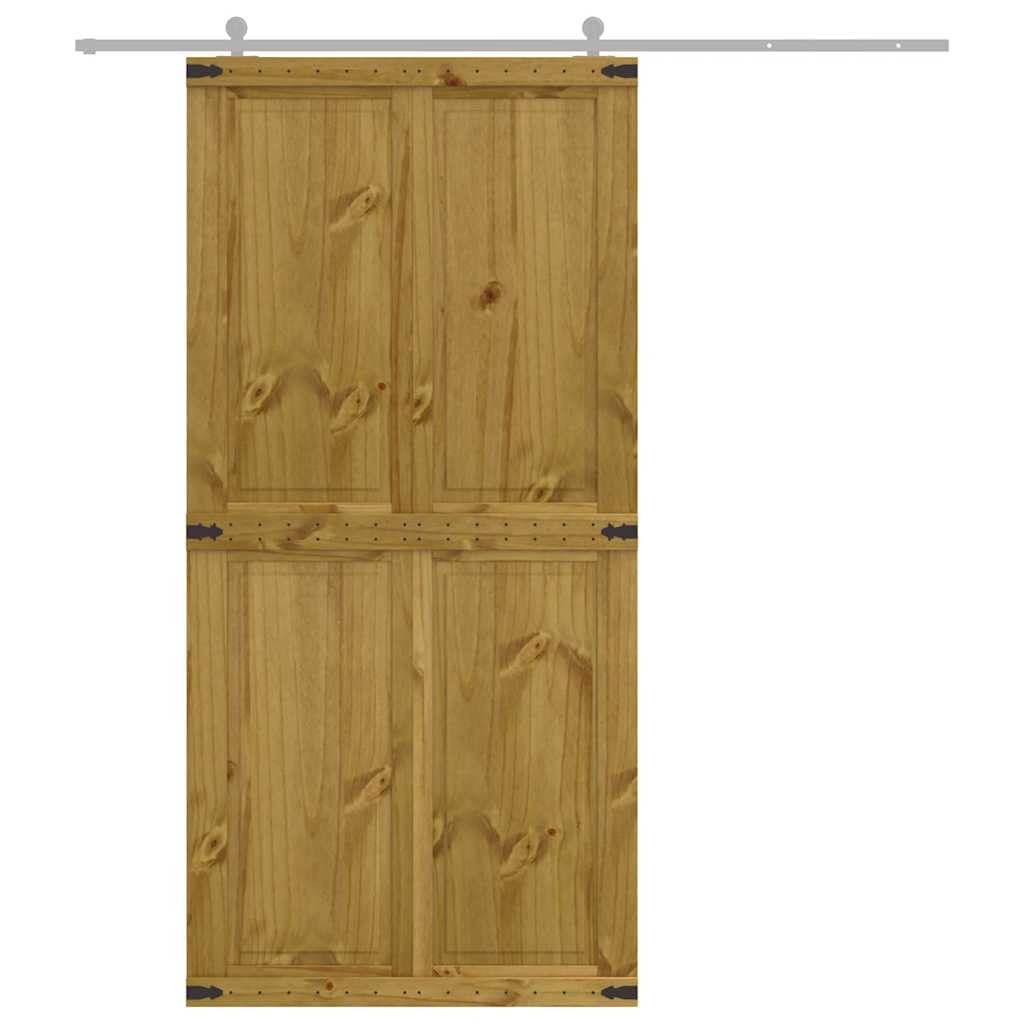 vidaXL Porta per Granaio CORONA 100x210 cm in Legno Massello di Pino