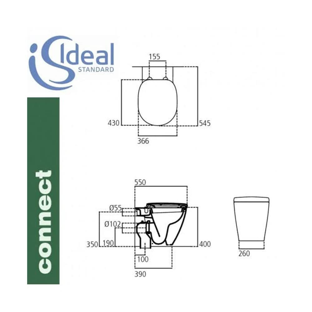 VASO IDEAL STANDARD CONNECT A TERRA CON SEDILE B EU