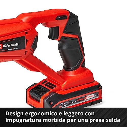 Einhell Te-Ap 18 Sega A Gattuccio Te-Ap18 Li Solo, Senza Batteria E Caricabatteria-Famiglia Power X-Change, Nero Rosso