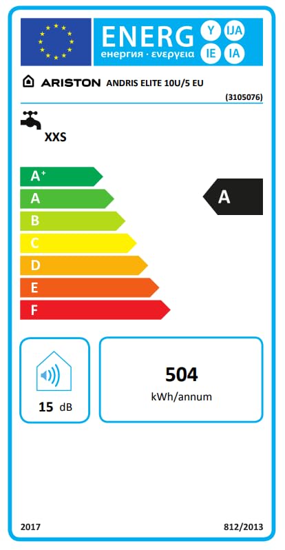 Ariston Scaldabagno ElettricoANDRIS ELITE 10U/5 EU [Classe di efficienza energetica A]