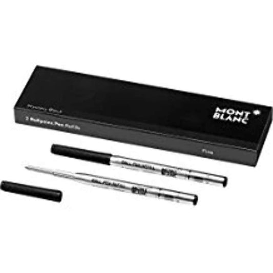 Montblanc 116189 - Refill (F) per penne a sfera, colore Mystery Black (nero) – Ricariche di alta qualità e colore intenso, punta: fine, 1 x 2 Refill