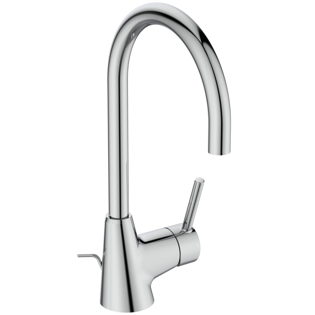 Ideal Standard - Ceraline, Miscelatore monocomando con bocca alta tubolare orientabile 360°, Cromato