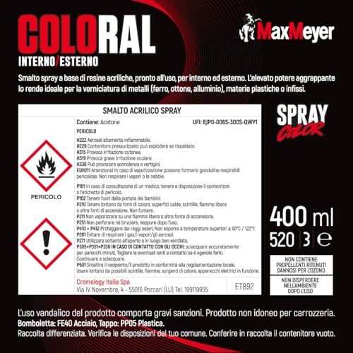 MAXMEYER Spray Coloral 0.4L Ral 9005 Nero Opaco