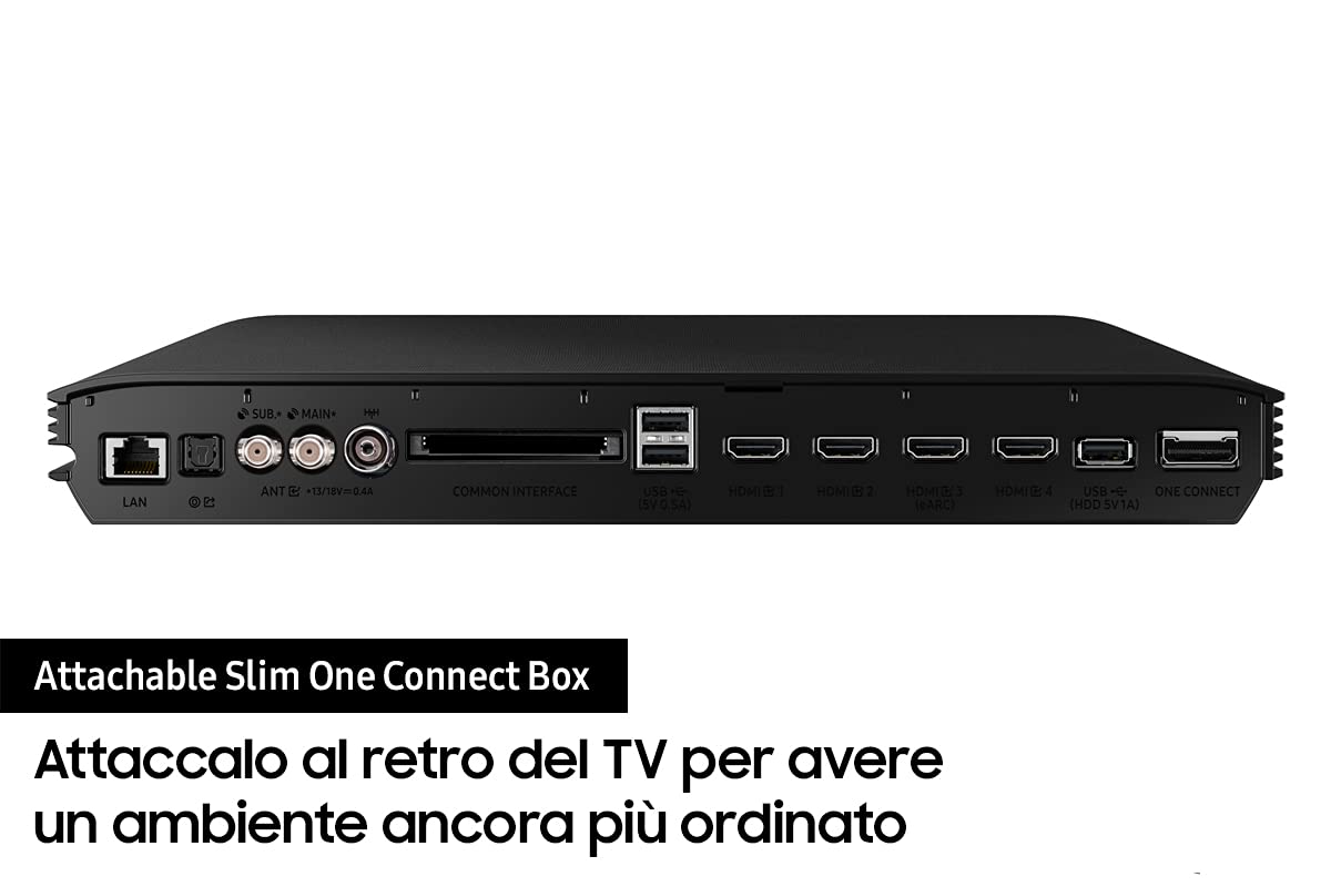 SAMSUNG QE85QN800AATXZT Smart TV 85" Neo QLED 8K, Ultra HD, Processore Neo Quantum 8K con IA, Quantum HDR, OTS+, HDMI 2.1, Wi-Fi, Infinity One design, Stainless Steel, 2021, Alexa, Google Assistant