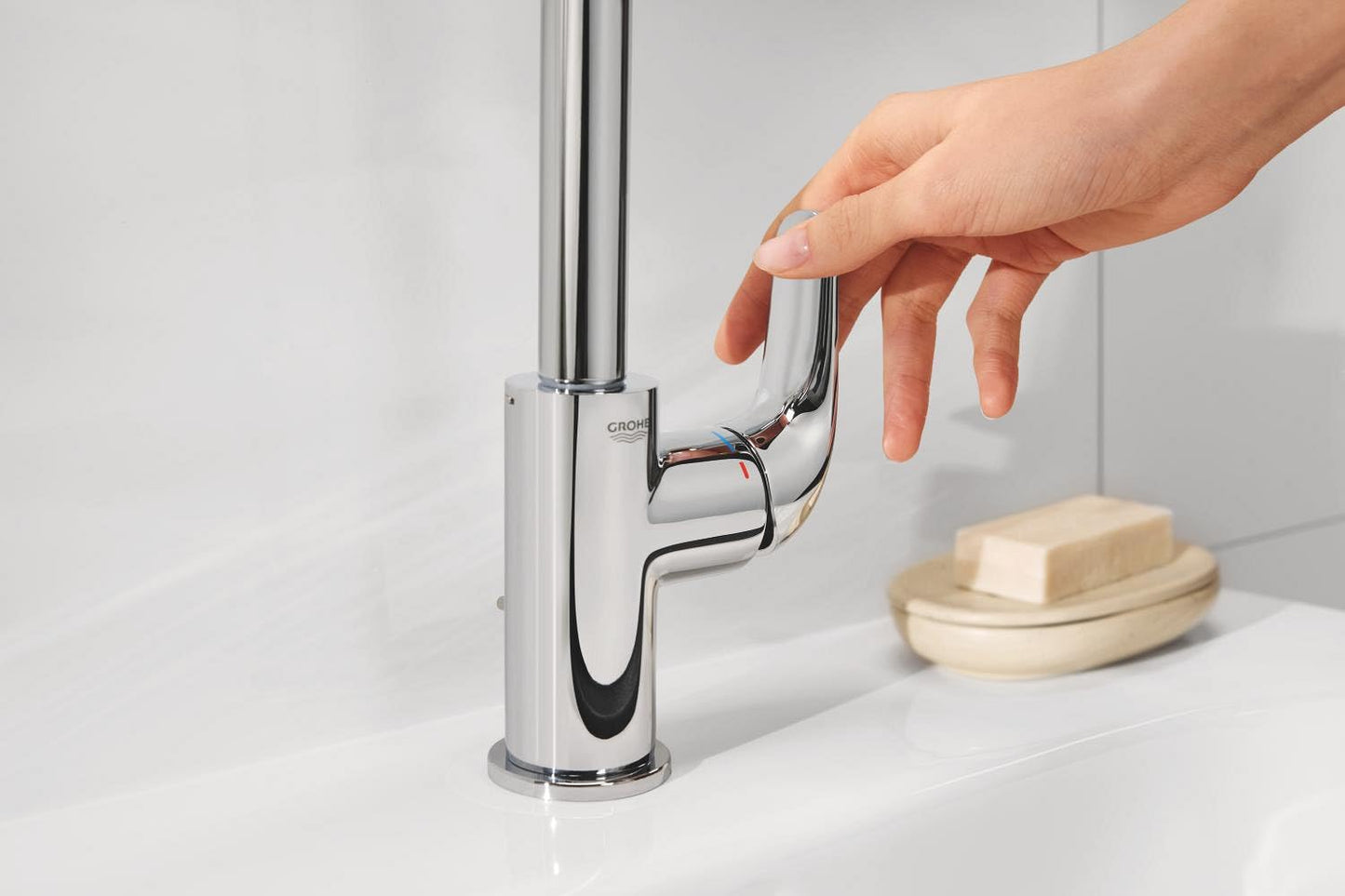 GROHE Swift Miscelatore monocomando per lavabo, Taglia L, cromo, 24330001