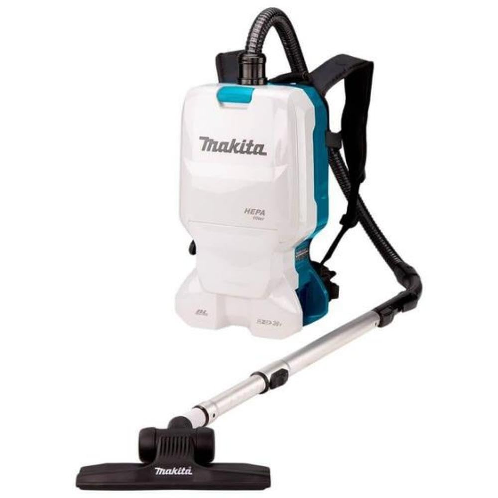 Makita DVC660Z ASPIRATORE A Zaino 18Vx2 6L-BL (Senza Batteria e caricabatteria), Turchese