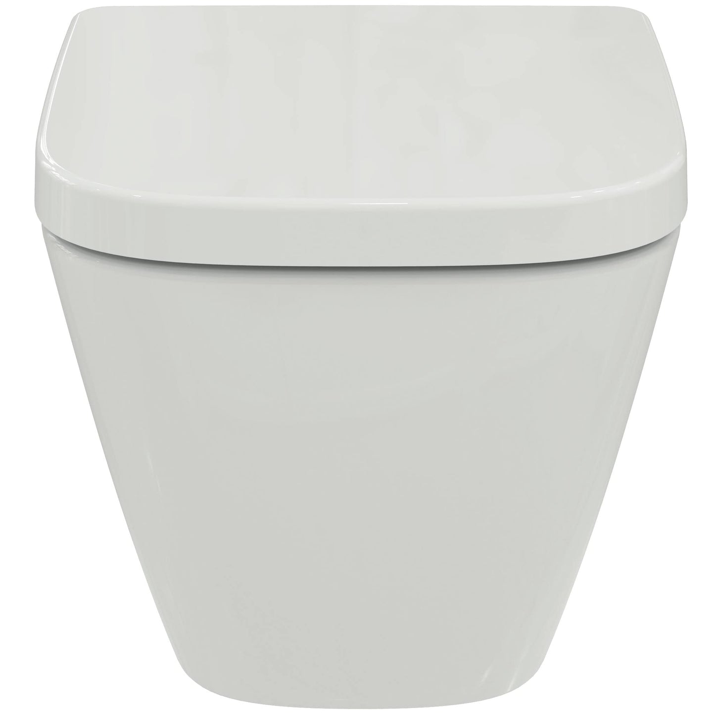 Ideal Standard - i.life S, WC sospeso RimLS+ senza brida completo di copriwater a chiusura rallentata, E-packaging dedicato al trasporto di ceramica,Bianco