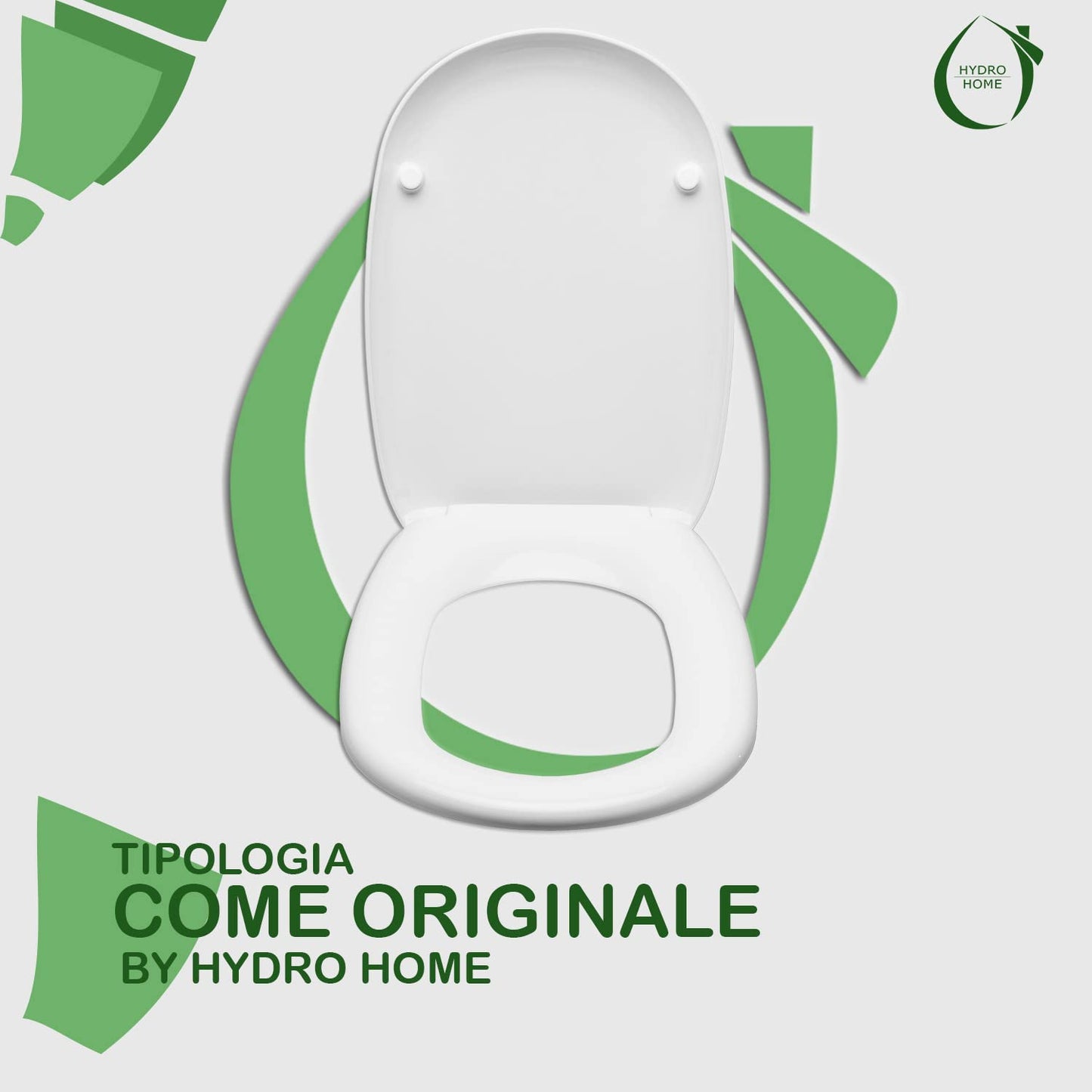 HYDRO HOME Tavoletta Wc Pozzi Ginori Easy e Easy 02 Come Originale, Copriwater In Materiale Termoindurente,Tavoletta Water Con Cerniere Fissaggio Dall'Alto MADE IN ITALY (CHIUSURA CLASSICA)