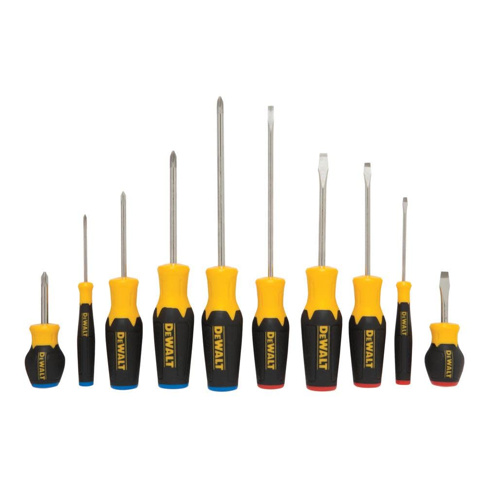 DEWALT DWHT62513 Set di cacciaviti, 10 pezzi, giallo