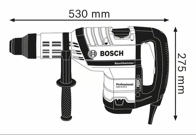 Bosch Professional 0611265100 Martello Perforatore, 1 W, 240 V, Blu, Classe di peso 8 kg