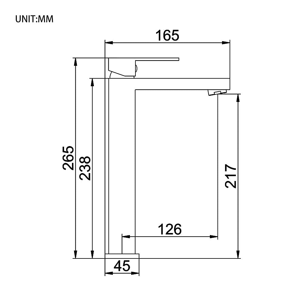 Ibergrif M11105 Atenas, Miscelatore Lavabo Alto, Rubinetto Monocomando per Bagno, Cromo, Argento