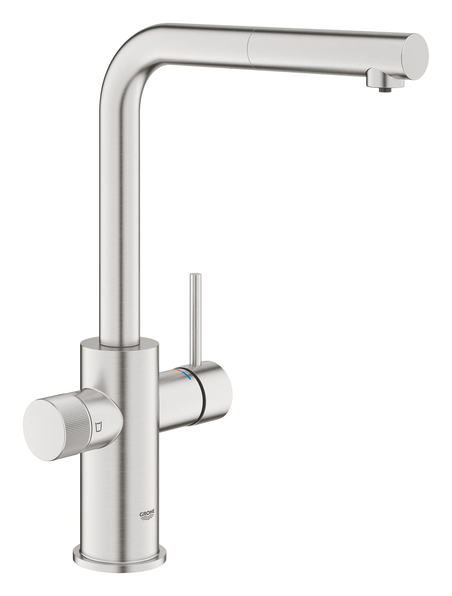 Grohe 30601DC0 Sistema per la filtrazione dell'acqua, Satinato, L-Auslauf