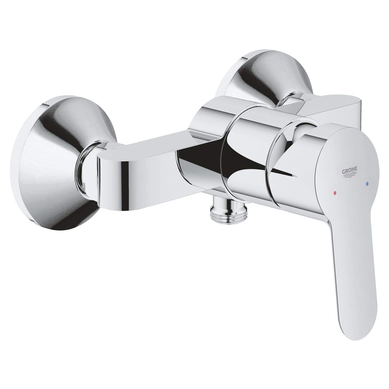 Grohe BauEdge Rubinetto per Il Bagno, Miscelatore Monocomando per Doccia, Valvola di Ritegno Integrata Chrome 23333000