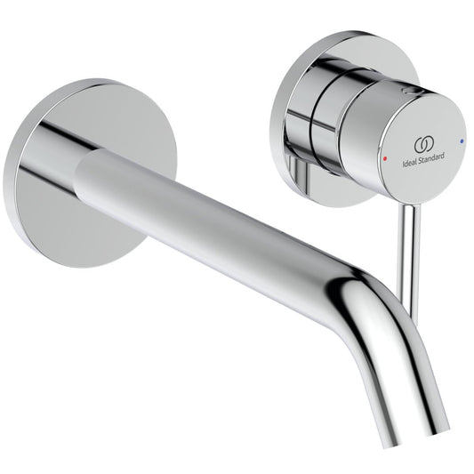 Ideal Standard - Ceraline, Miscelatore monocomando a parete, Rubinetto lavabo a muro, Solo parti esterne, Cromato