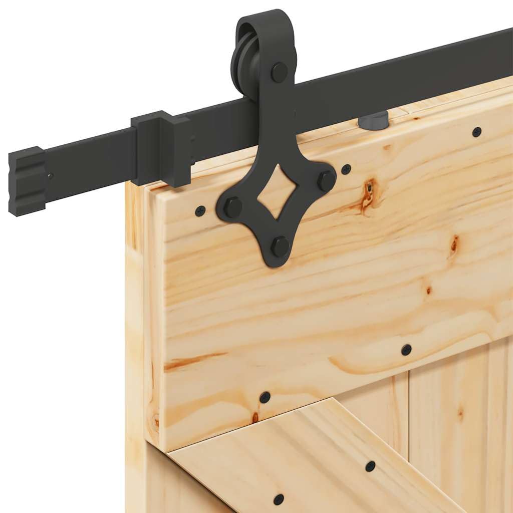 vidaXL Porta Scorrevole con Set Hardware 100x210cm Legno Massello Pino