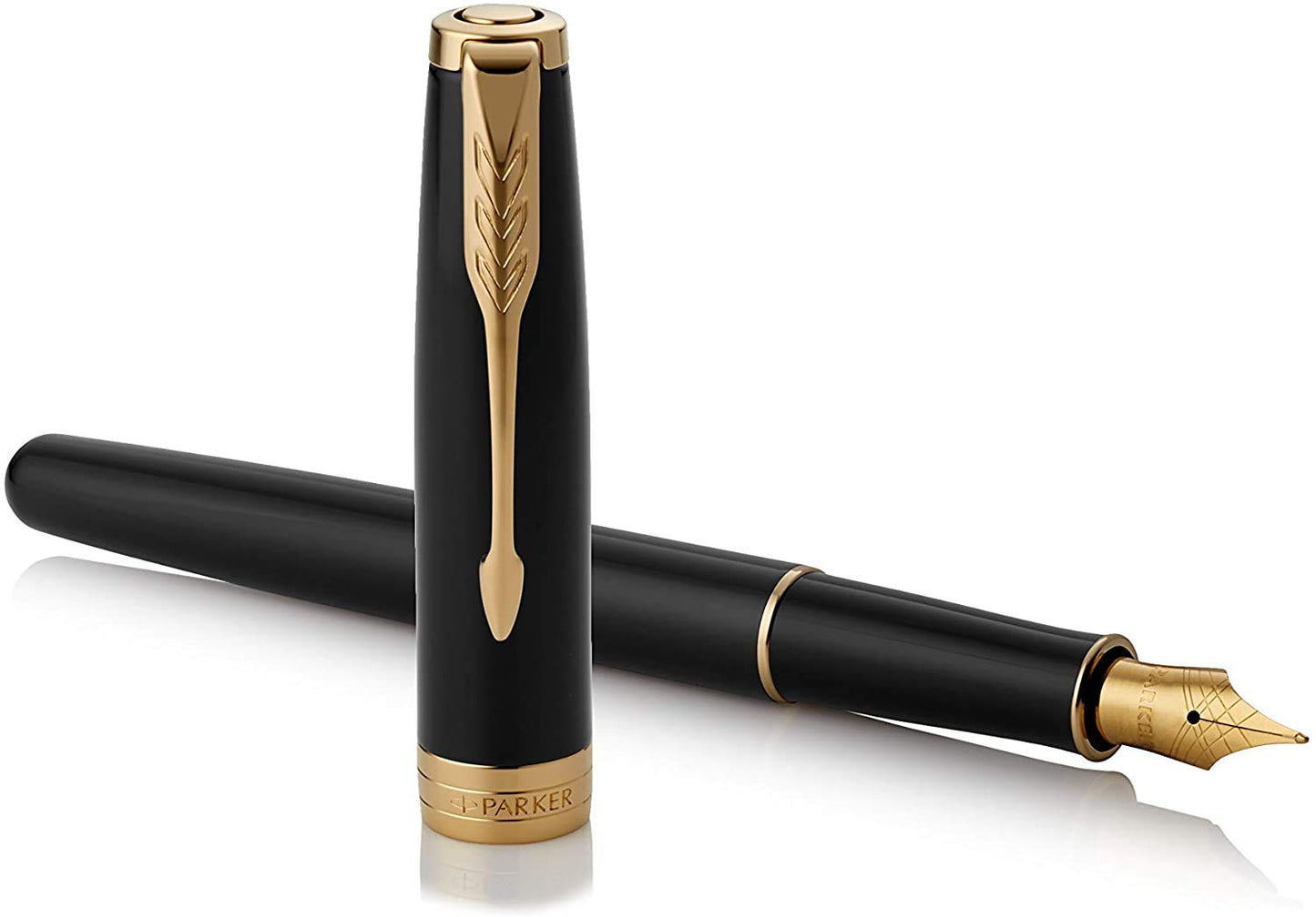 Parker Sonnet Penna Stilografica Nera Con Finiture Oro + Portatessere