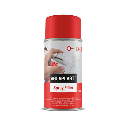 Aguaplast Spray filler, stucco spray per riempimento. Facile e veloce, ideale per la stuccatura prima di imbiancare pareti e soffitti.