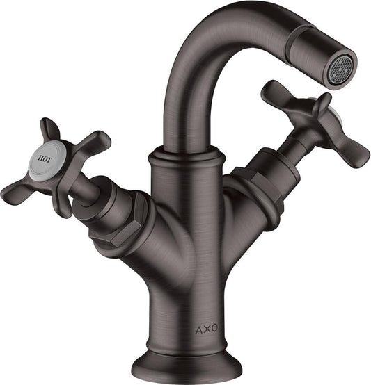 Hansgrohe Axor Montreux Miscelatore per bidet a 2 mani, rifiuti a scomparsa, Colorazione: Cromo nero spazzolato