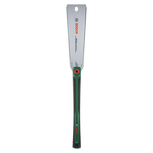 Bosch Sega giapponese Ryoba da 250 mm (sega a trazione per tagli precisi e a filo su legno e plastica, lama flessibile in acciaio SK5, denti bilaterali 7-10/17 TPI, manico extra lungo)