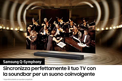 Samsung TV UE50AU8070UXZT, Smart TV 50" Serie AU8000, Modello AU8070, Crystal UHD 4K, Alexa integrato, Nero, 2021, DVB-T2 [Efficienza energetica classe G]