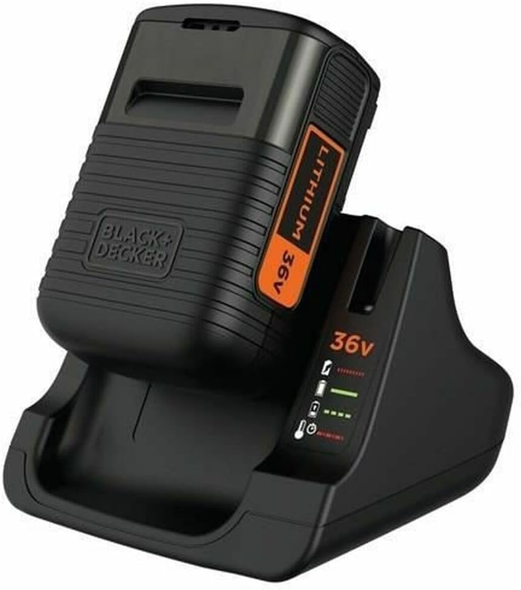 BLACK+DECKER BDC2A36-XJ Kit Batteria 36 V + Caricabatterie & A6485-XJ Set 3 Rocchetti Filo Nylon Reflex, 3 x 10m, 1.5mm