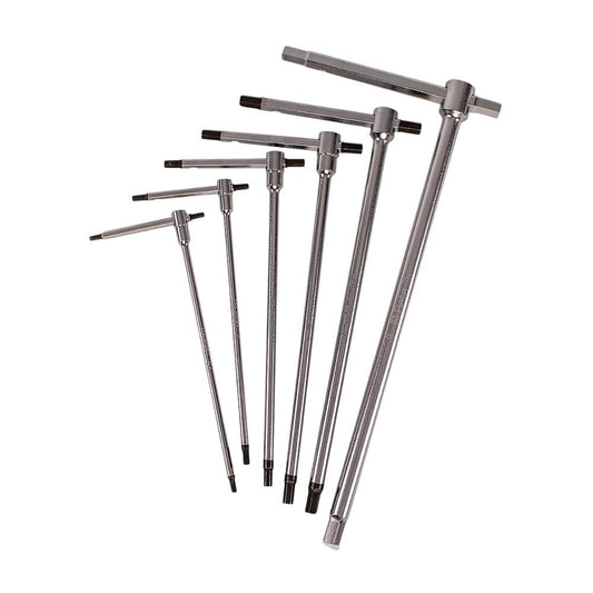 Beta 951/S6 Set di 6 Chiavi a Brugola con Impugnatura, Cromate, Lucide, Ideali per Sviluppare Coppie Elevate, Utensili Professionali Beta, Made in Italy